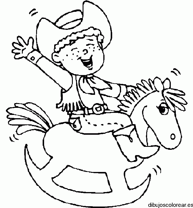 Dibujo de un pequeño vaquero