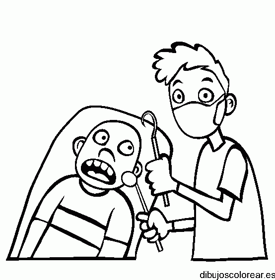 Dibujo de un niño  dentista