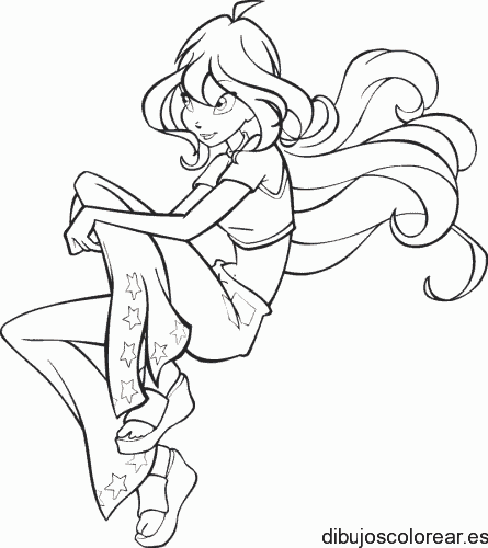 Dibujo de una adolescente