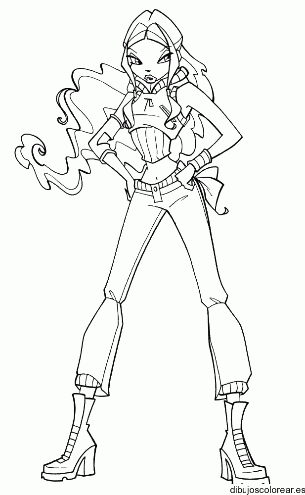 Dibujo de una joven guerrera