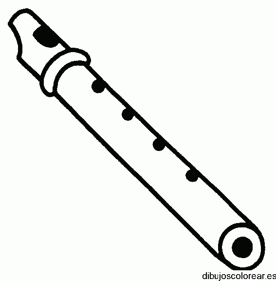 Dibujo de una flauta