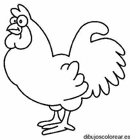 Dibujo de un gallo gordo