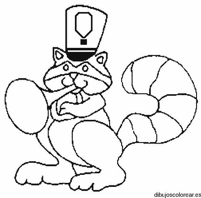 Dibujo de un gato con una trompeta