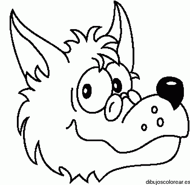 Dibujo de un lobo con gafas
