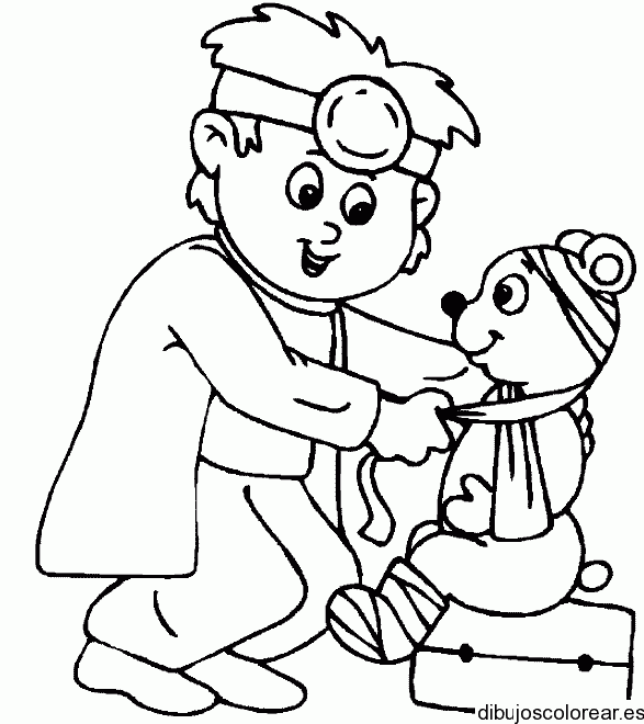 Dibujo de un pequeño doctor