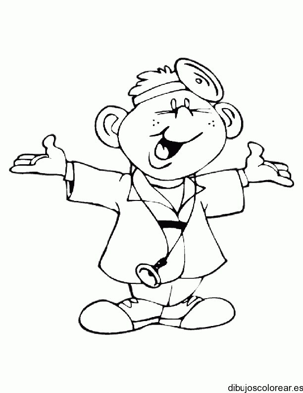 Dibujo de un pequeño doctor