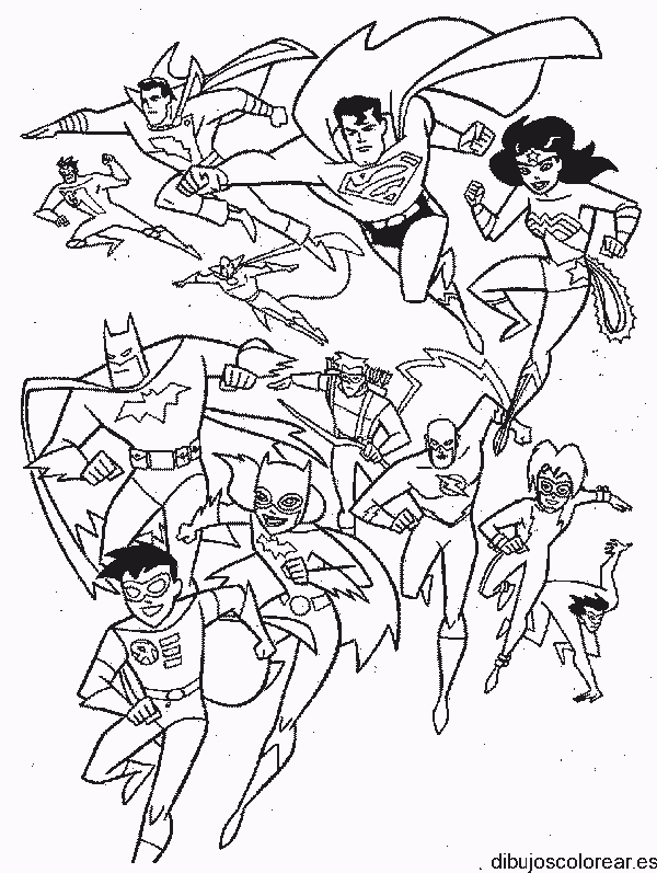 Dibujo con los superhéroes