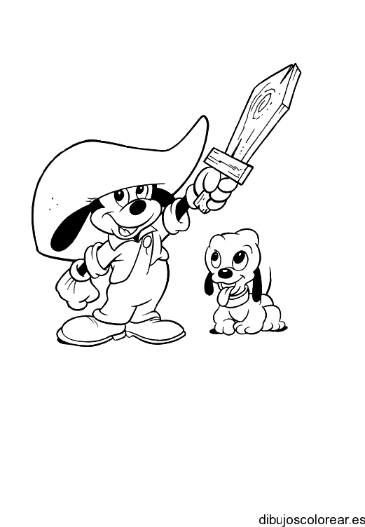 Dibujo de Mickey con sombrero