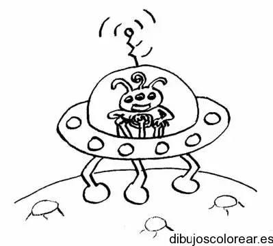 Dibujo de una nave extraterrestre