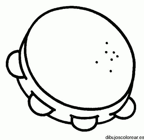 Dibujo de una pandereta