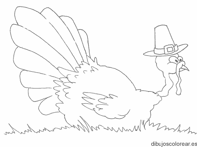 Dibujo de un pavo de pascua
