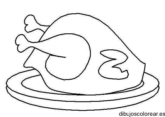 Dibujo de un pavo asado