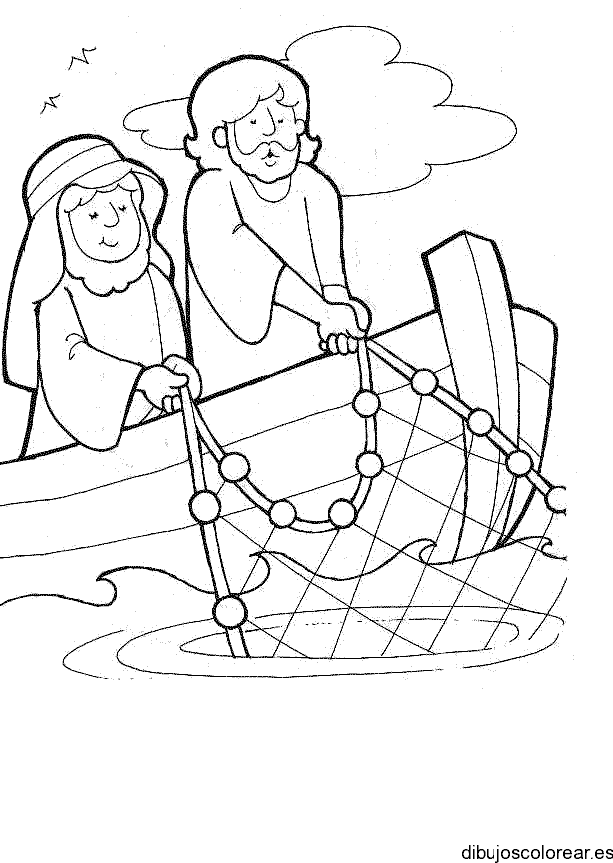 Dibujo de un pescador