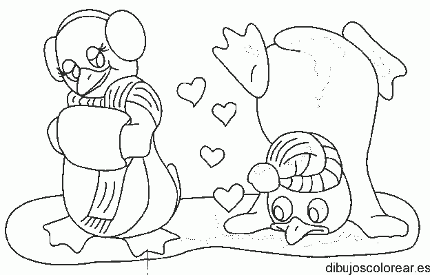 Dibujo de dos patos