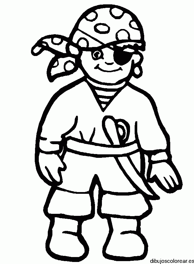 Dibujo de un pirata