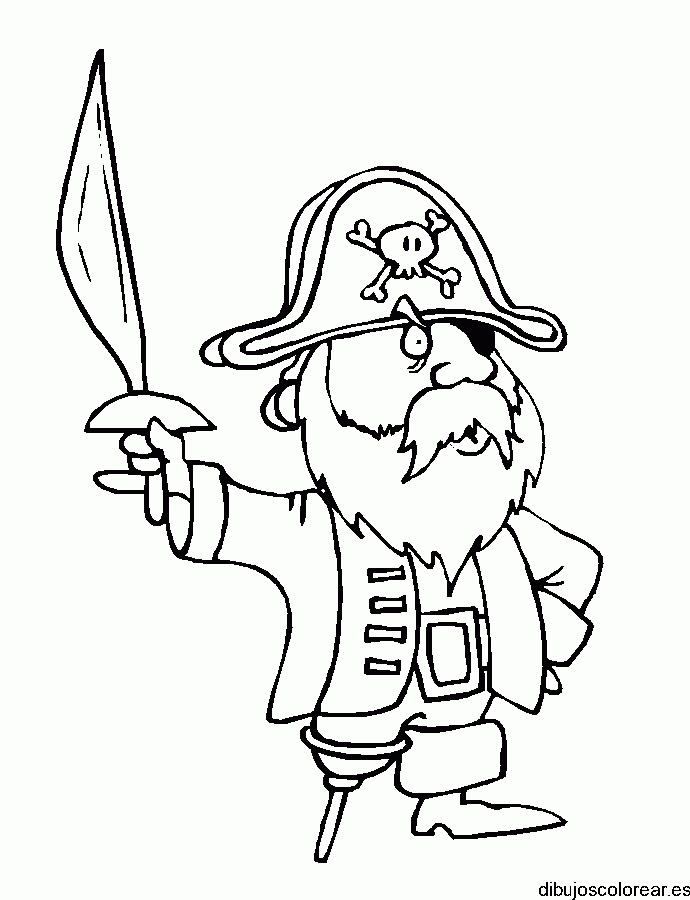 Dibujo de un pirata tuerto