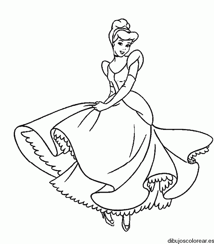 Dibujo de un princesa bailando