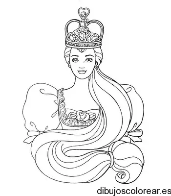 Dibujo de una princesa y su corona