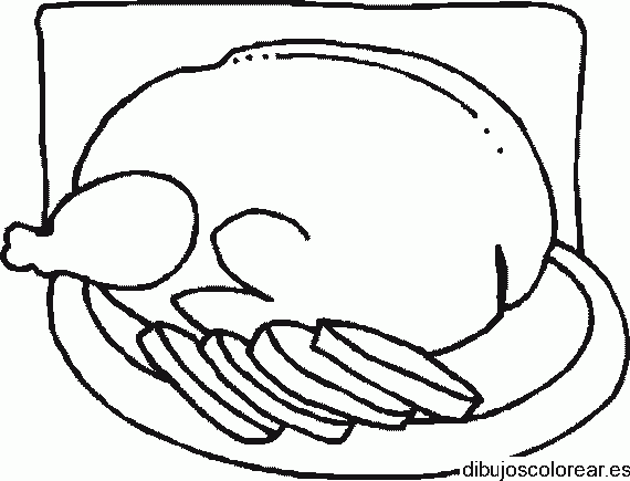 Dibujo de un pavo para la cena