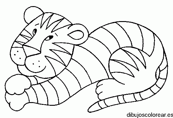Dibujo de un tigre sonriendo