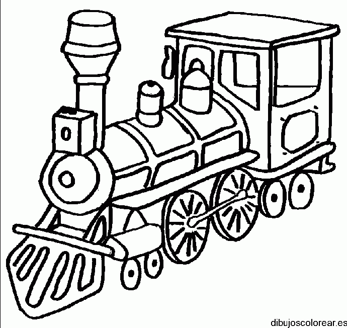 Dibujo de una vieja locomotora