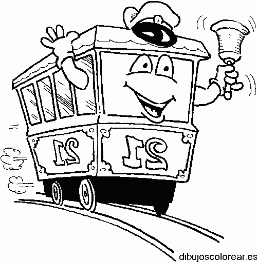 Dibujo de un vagoncito de tren