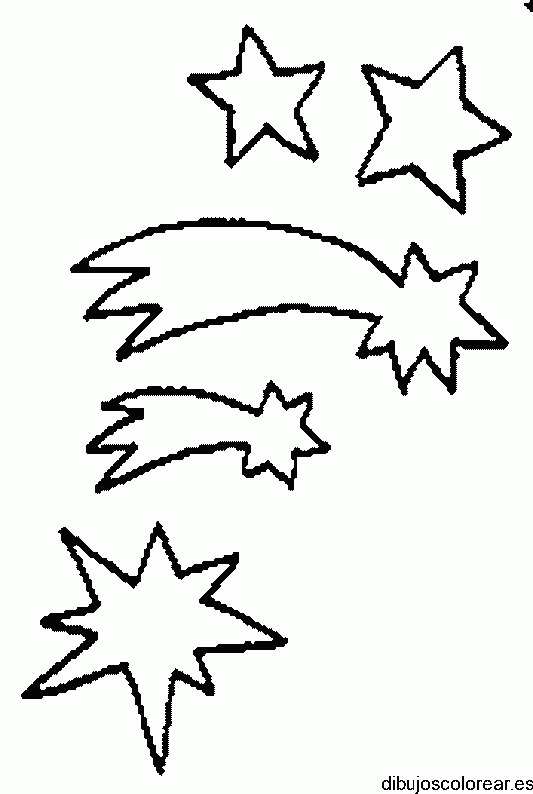 Dibujo de estrellas diferentes
