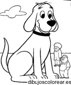 Dibujo de Clifford el gran perro 