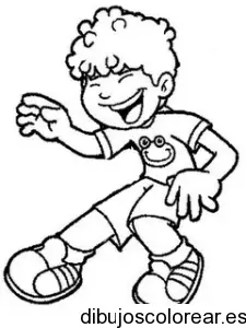Dibujo de un niño sonriente 