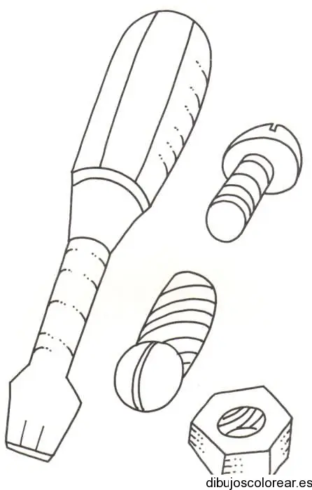 Dibujo de un tornillo