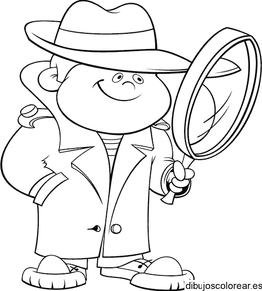 Dibujo de un detective