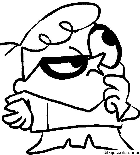 Dibujo de Dexter pensando