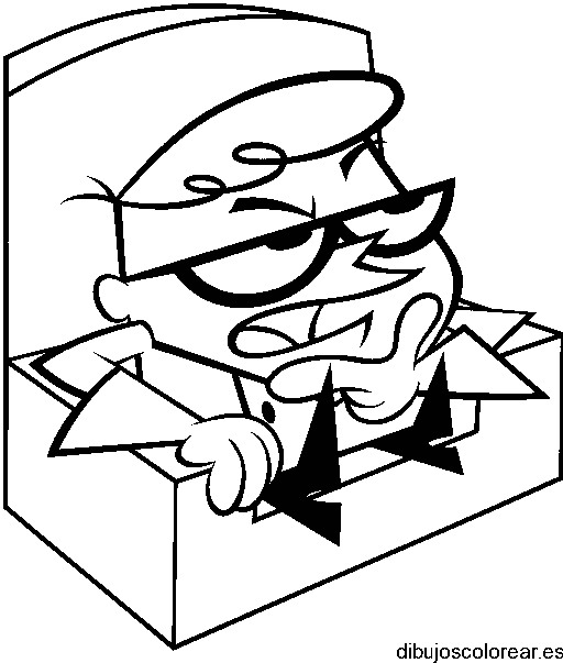 Dibujo de Dexter enfadado