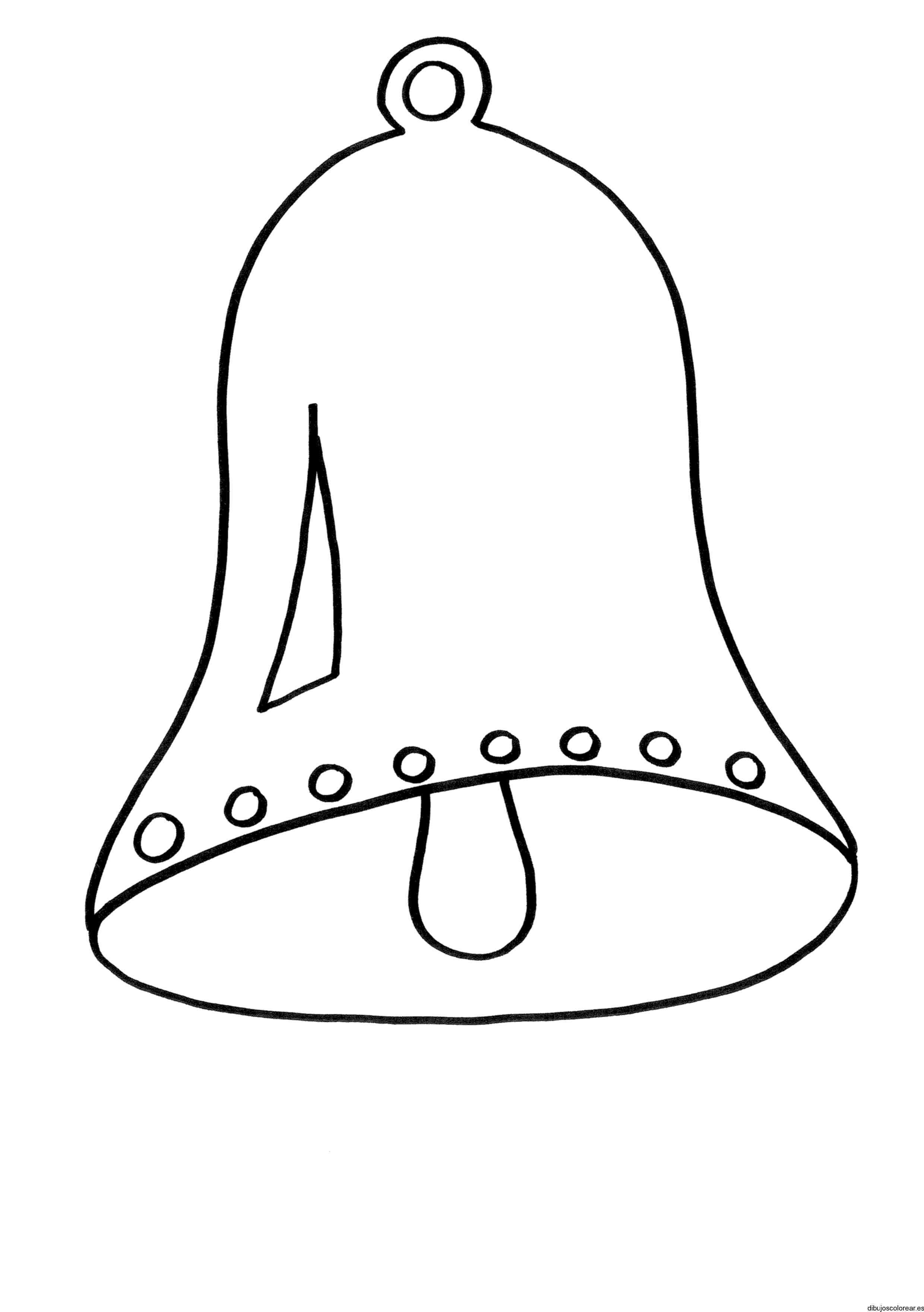 Dibujo de una campana navideña