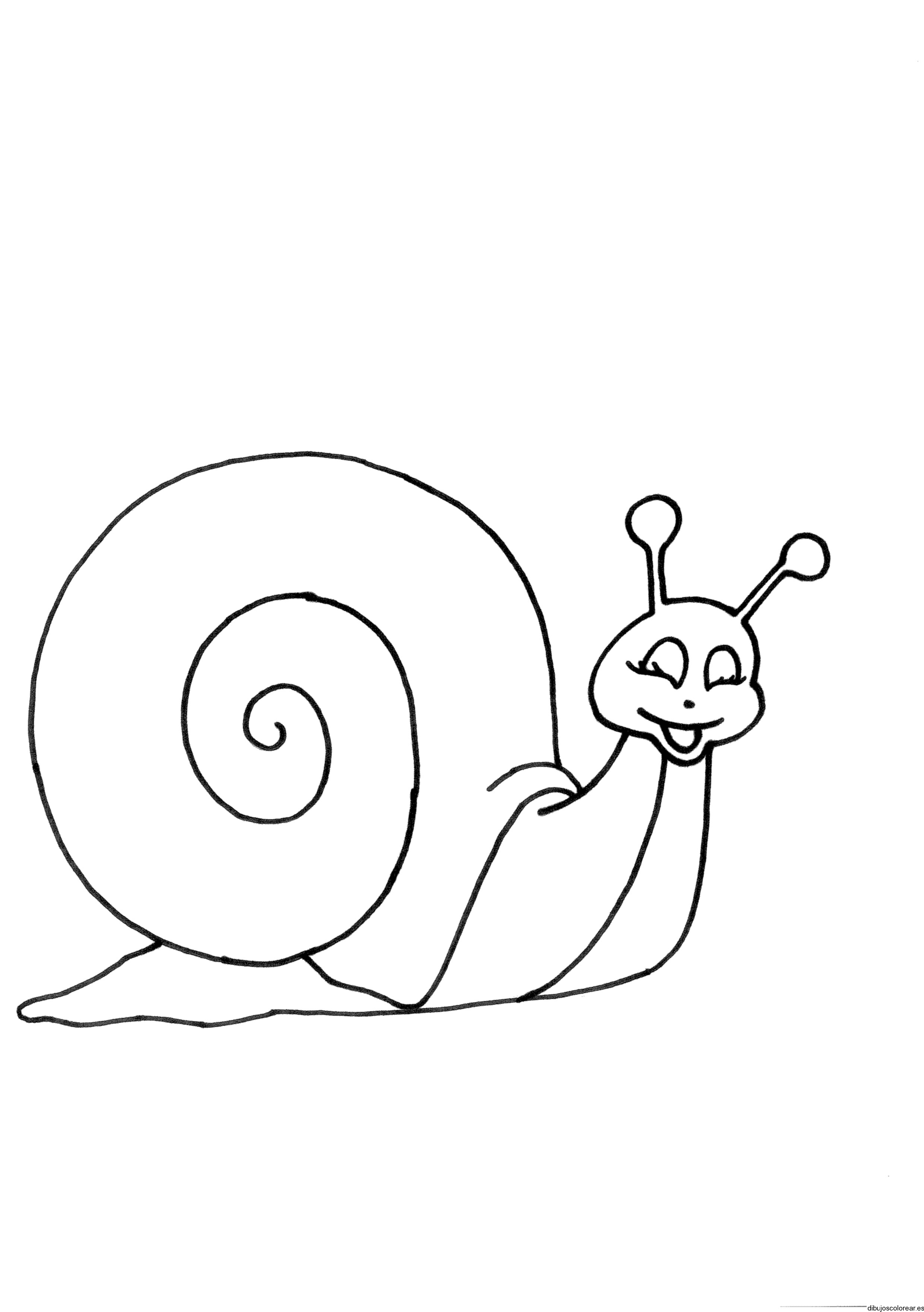 Dibujo de un caracol sonriendo