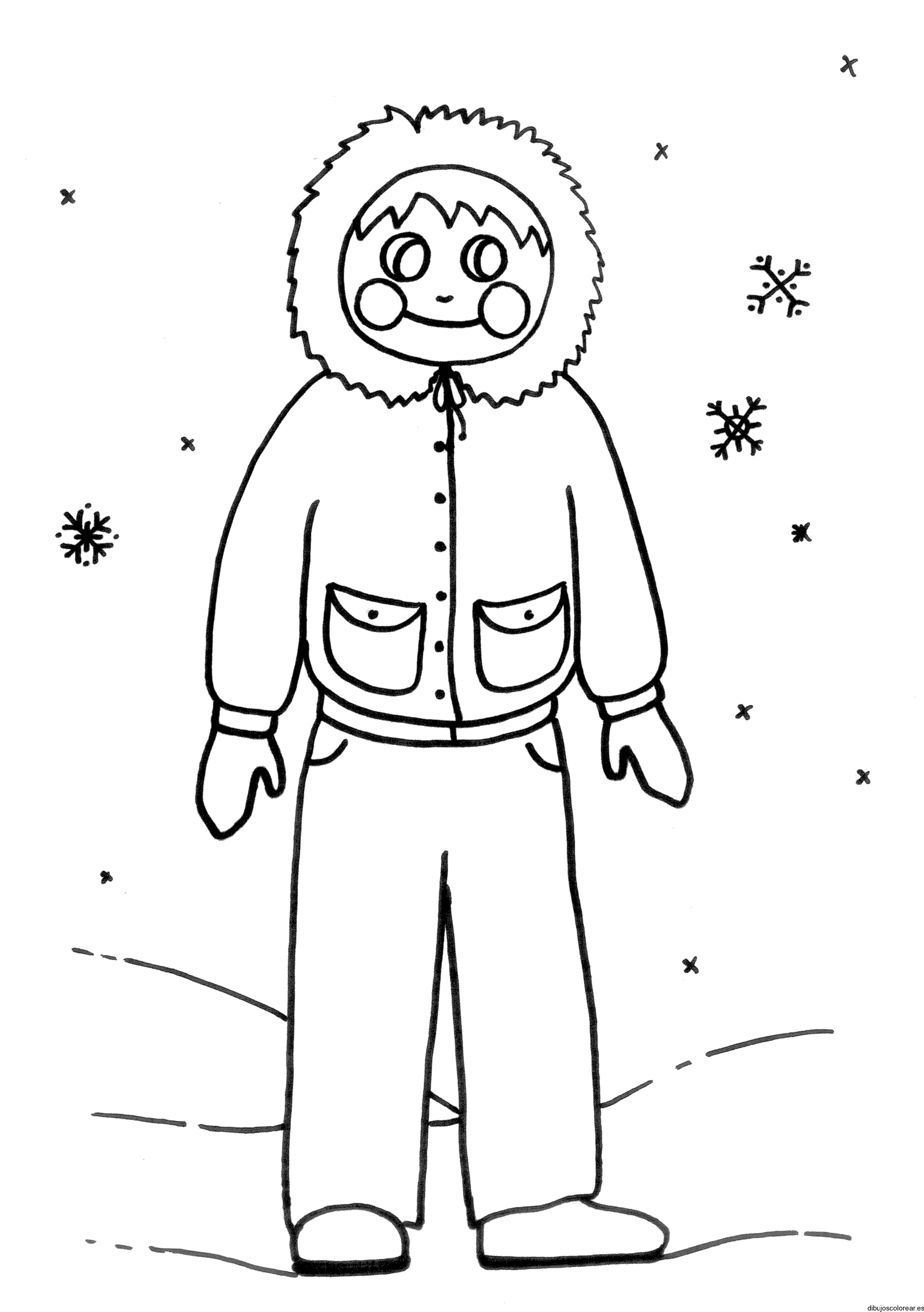 Dibujo de un esquimal
