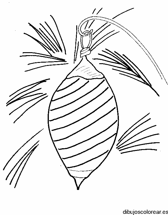 Dibujo de una esfera navideña