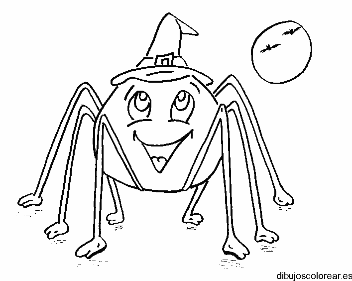 Dibujo de una araña disfrazada 