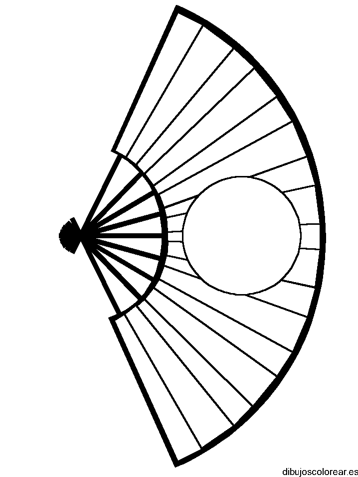 Dibujo de un abanico grande