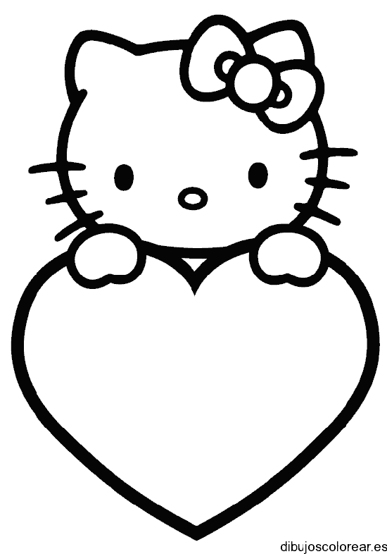 Hello Kitty y un corazón