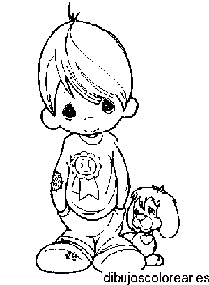 Dibujo de un niño y su juguete 