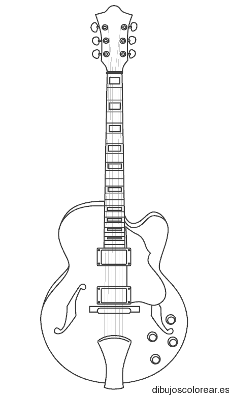 Dibujo de una moderna guitarra