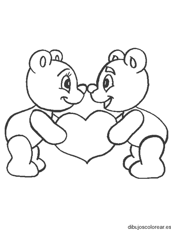 Dibujo de osos enamorados