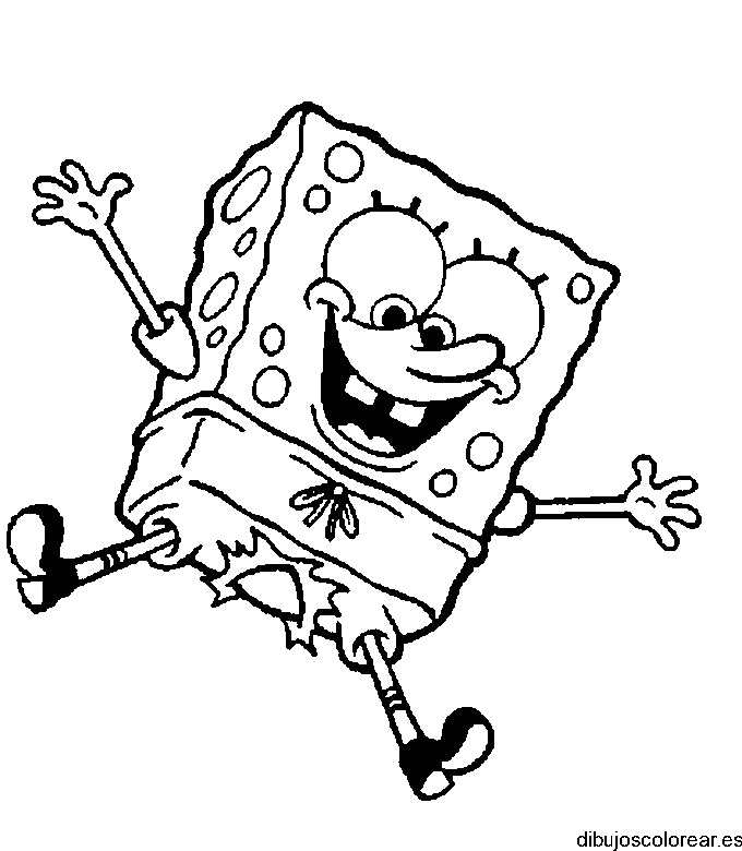Dibujo de Bob Esponja riendo
