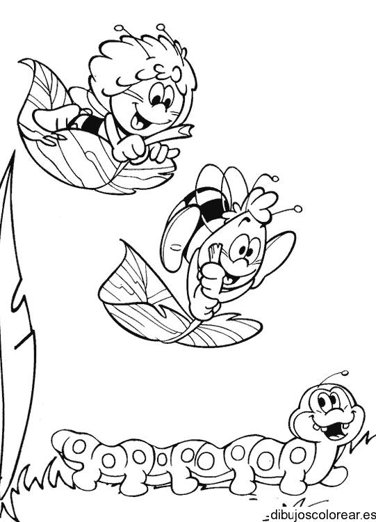 Dibujo de un ciempiés y sus amigas