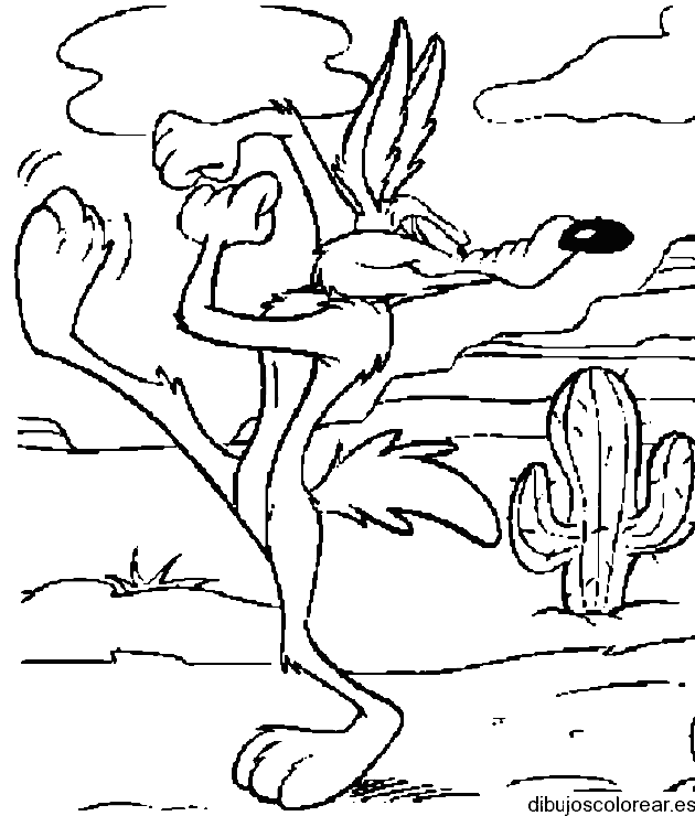 Dibujo del Coyote al ataque