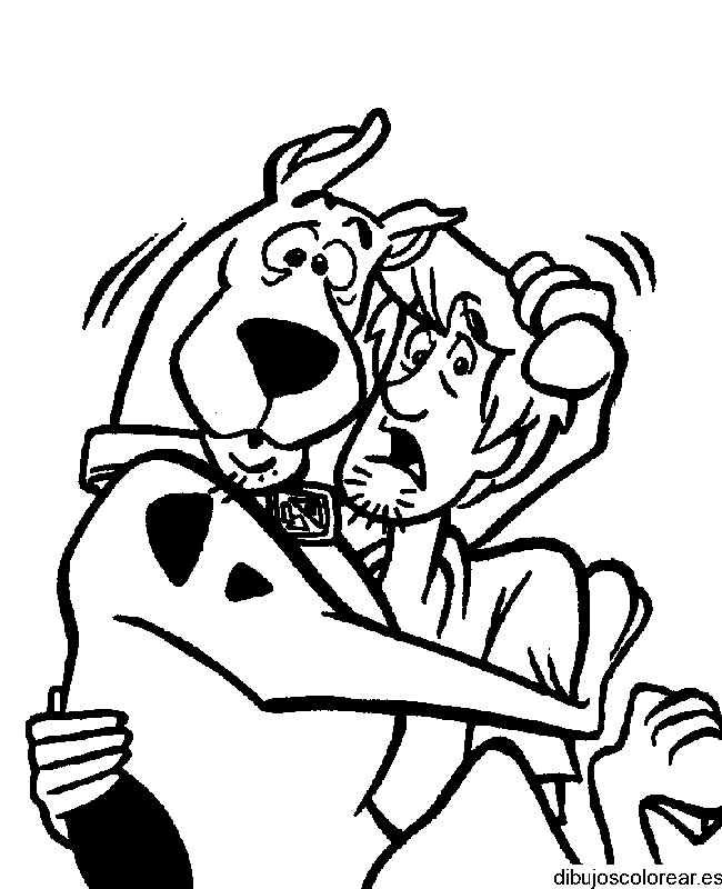 Dibujo de Scooby Doo con miedo