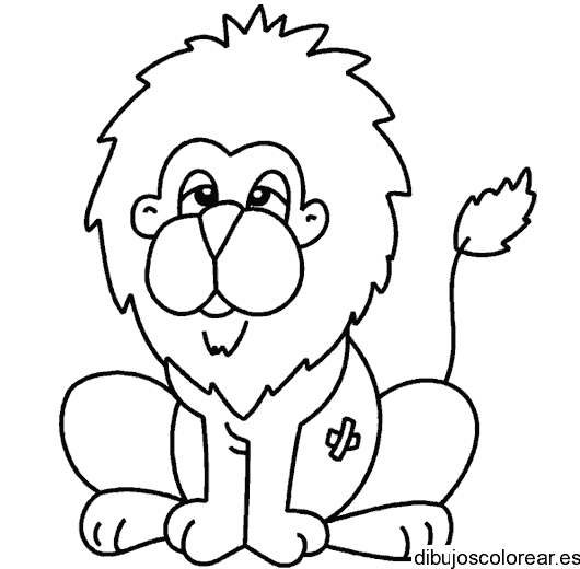 Dibujo de un león soñoliento