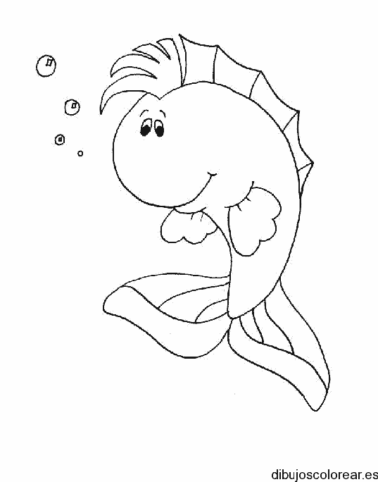 Dibujo de un pez flotando