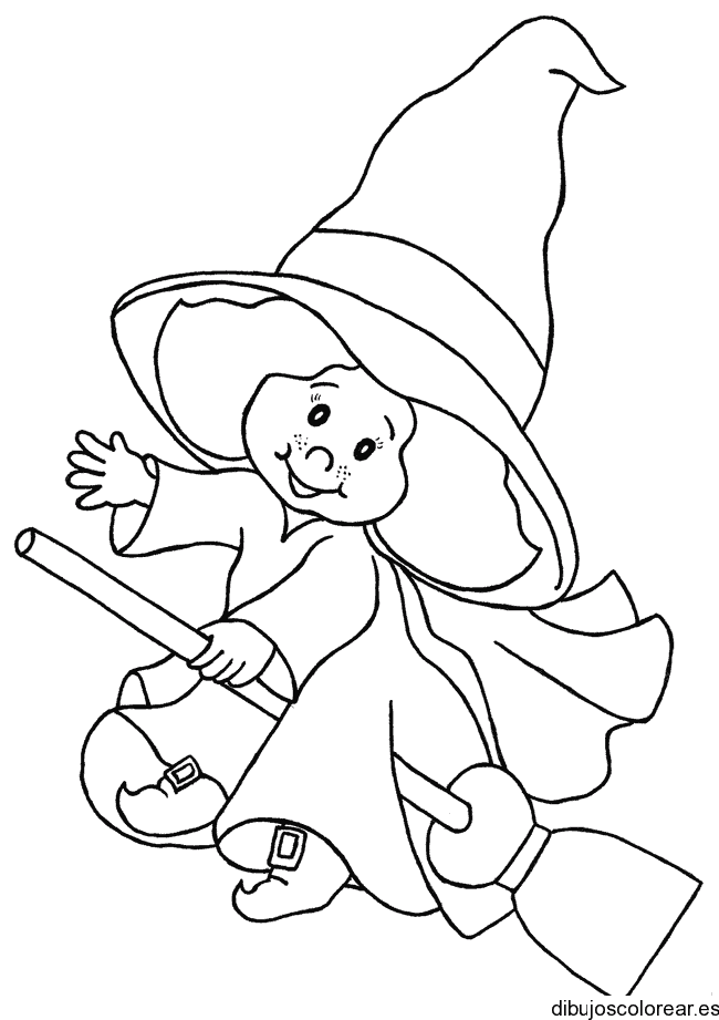 Dibujo de una pequeña disfrazada 